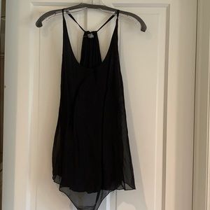 Black racer back tank